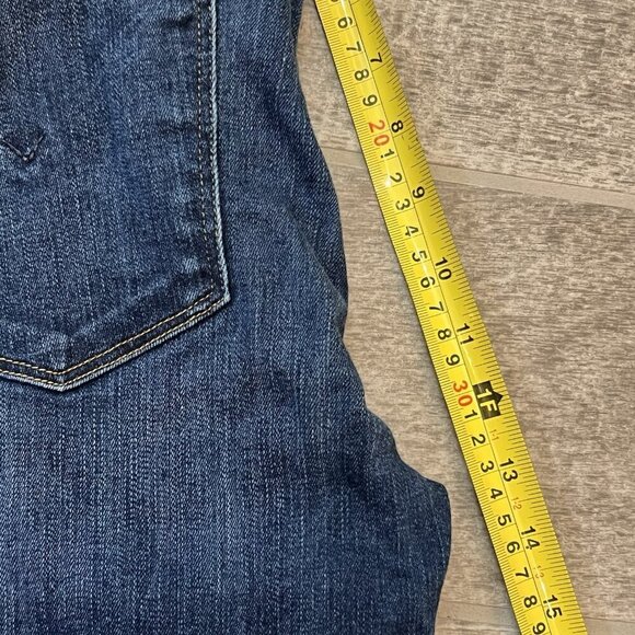 Hudson Womens Natalie Mid Rise Crop Denim Skinny Jeans Size 29 Dark Wash Raw Hem - Picture 11 of 12